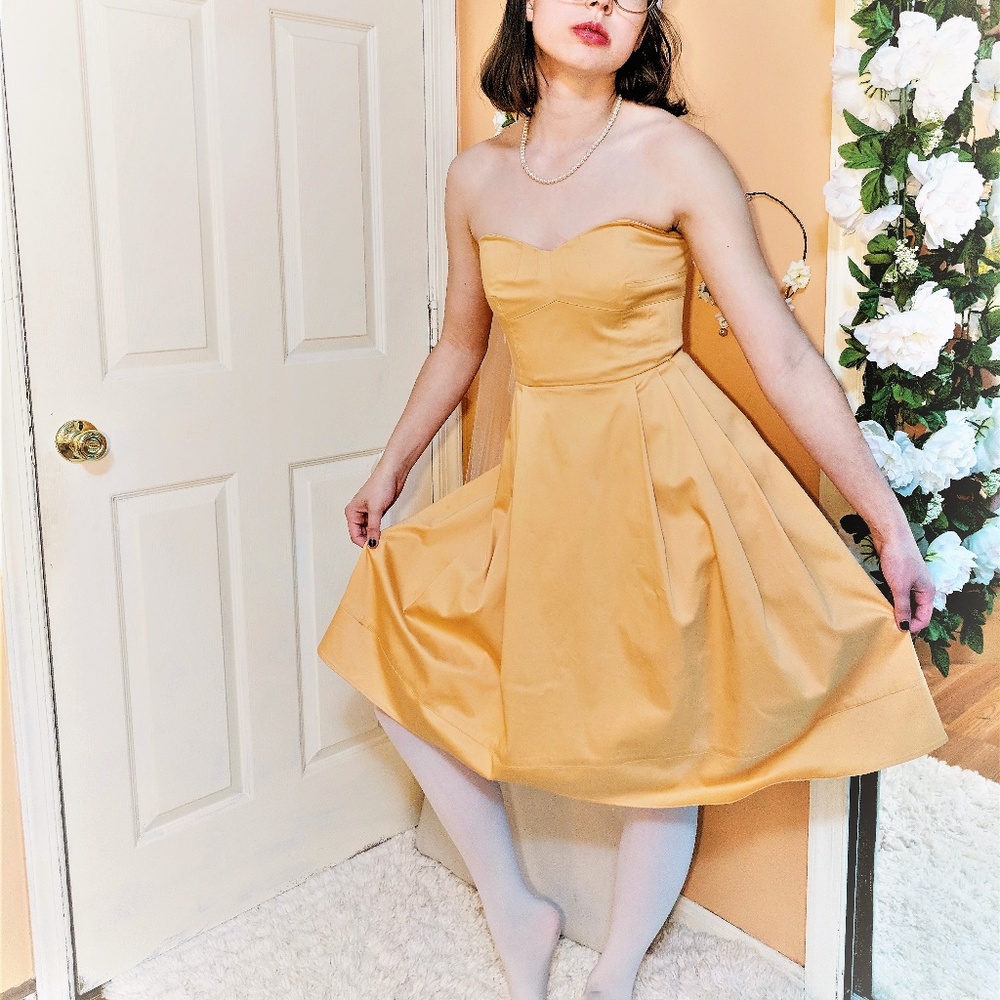 Orange Formal Calvin Klein Vintage inspired dress